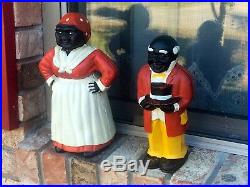 Vintage Banks Cast Iron Aunt Jemima & Pappy Americana Black Folk Art