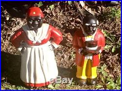 Vintage Banks Cast Iron Aunt Jemima & Pappy Americana Black Folk Art