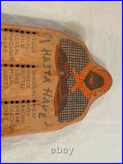 Vintage Black African Americana Wooden Board Shopping List I Hasta Have