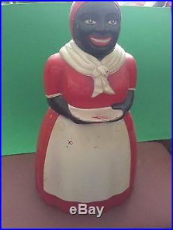 Vintage Black Americana Aunt Jemima Cookie Jar By F&F Plastic Mold and Dyeworks
