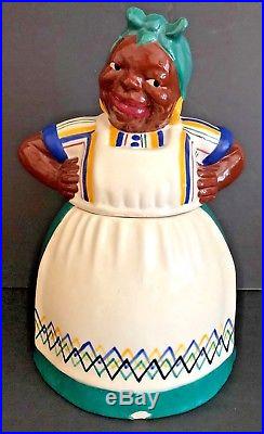Vintage Black Americana BRAYTON LAGUNA Mammy 12.5 inch Cookie Jar with defects
