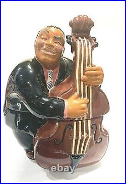 Vintage Black Americana Collectors BASS MAN Cookie Jar