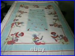 Vintage Black Americana Colorful Picnic Tablecloth
