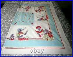 Vintage Black Americana Colorful Picnic Tablecloth