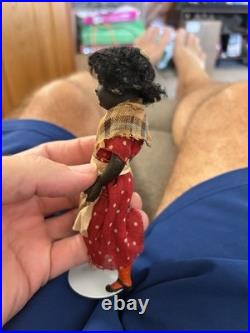 Vintage Black Americana Dollhouse Scene Miniature Dolls Furniture Lot