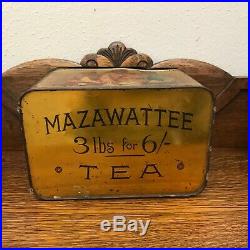 Vintage Black Americana MAZAWATTEE Tea Tin. Had Our Mazawattee