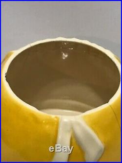 Vintage Black Americana Mammy Maid Cookie Jar Brayton Laguna Yellow 1943 Pottery