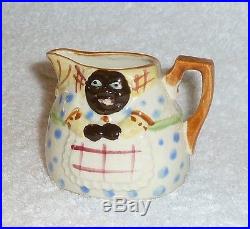 Vintage Black Americana Mammy Polka Dot Plaid Creamer Pitcher 1940 Japan RARE