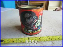 Vintage Black Americana Negro Head Oysters Tin Can Biloxi MS Lot 21-28-90