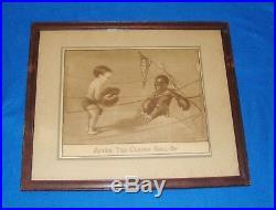 Vintage Black Americana Rare After the Clouds Roll By Framed Glass