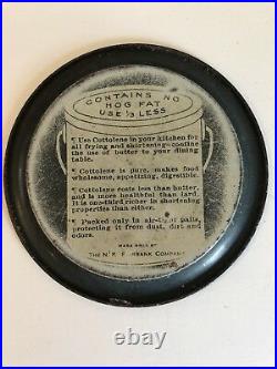 Vintage Black Americana The Source of Cottolene Metal Tip Tray 4 1/4 dia