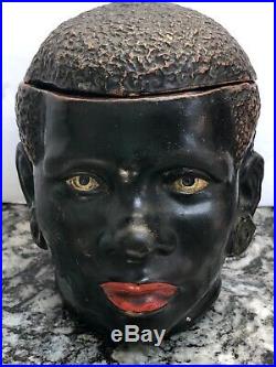 Vintage Black Americana / Tobacciana Black Mans Headtobacco Jarterra Cotta