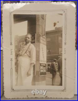 Vintage Black Chicago History Southside African American Business Photo Signs