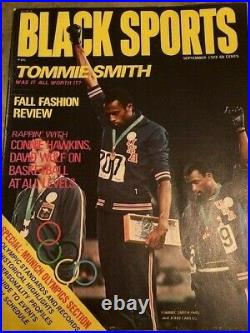 Vintage Black Sports Oct 1968, iconic cover, Tommie Smith & John Carlo