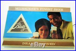 Vintage Blatz Beer Sign Electric Black Americana 1970's Milwaukee Light Working