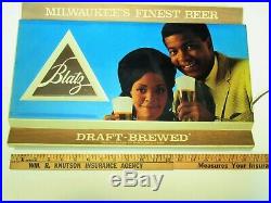 Vintage Blatz Beer Sign Electric Black Americana 1970's Milwaukee Light Working