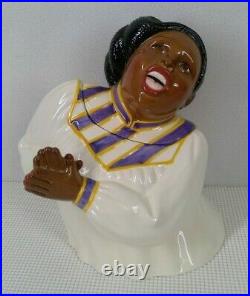 Vintage Clay Art Gospel Singer Cookie Jar Black Americana 1996 With Box