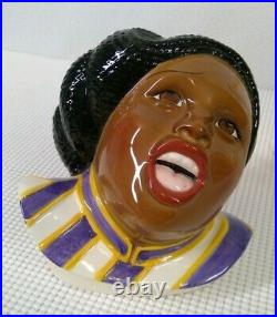 Vintage Clay Art Gospel Singer Cookie Jar Black Americana 1996 With Box