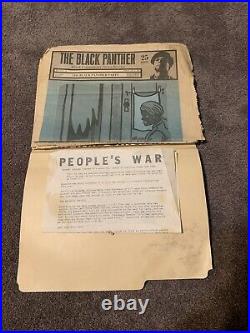 Vintage Collectible Historical Newspaper & Clippings Lot Black Panther Party