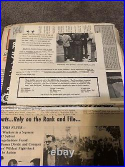 Vintage Collectible Historical Newspaper & Clippings Lot Black Panther Party