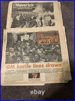 Vintage Collectible Historical Newspaper & Clippings Lot Black Panther Party