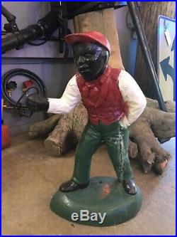 Vintage Concrete Jocko Lawn Statue