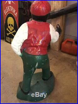 Vintage Concrete Jocko Lawn Statue