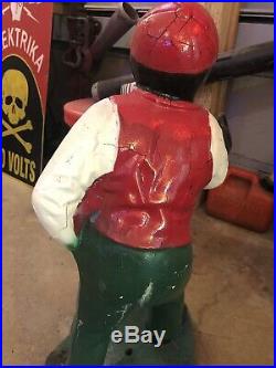 Vintage Concrete Jocko Lawn Statue