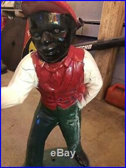 Vintage Concrete Jocko Lawn Statue