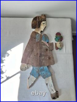 Vintage Cutout Folk Art Primitive Figures, Set Of 5, Dogs, Black Americana