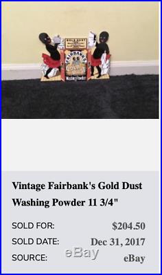 Vintage Fairbank's Gold Dust Washing Powder Twins Black Americana 12 Metal Sign