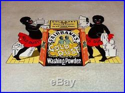 Vintage Fairbank's Gold Dust Washing Powder Twins Black Americana 12 Metal Sign