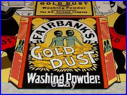 Vintage Fairbank's Gold Dust Washing Powder Twins Black Americana 12 Metal Sign