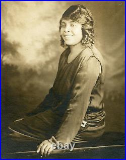 Vintage Flapper Era African American Lady Chicago Bronzeville Studio Fine Photo