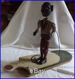 Vintage Folk Art Dancing Black Americana Wood Minstrel Jig Toy Collectible