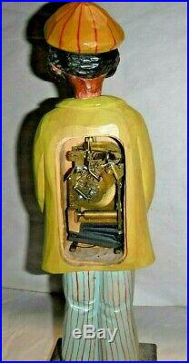Vintage German Whistler Carved Nodder Automaton Karl Griesbaum Black Americana