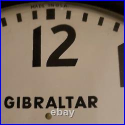 Vintage Gibraltar Wall Clock Dated December 1958 Running well circular