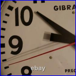 Vintage Gibraltar Wall Clock Dated December 1958 Running well circular