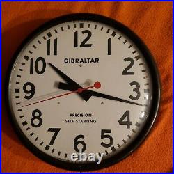 Vintage Gibraltar Wall Clock Dated December 1958 Running well circular