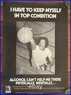 Vintage Government Alcohol Abuse Prevention Poster African American Athlete