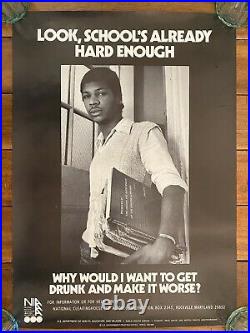Vintage Government Alcohol Abuse Prevention Poster African American Student