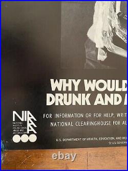 Vintage Government Alcohol Abuse Prevention Poster African American Student