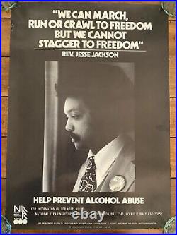 Vintage Government Alcohol Abuse Prevention School Poster Reverend Jesse Jackson