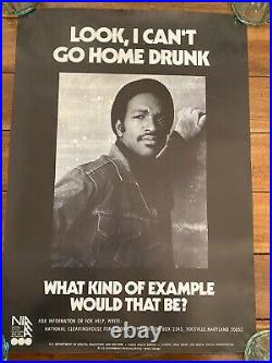 Vintage Government Alcohol Abuse School Prevention Poster African American