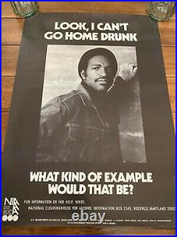 Vintage Government Alcohol Abuse School Prevention Poster African American