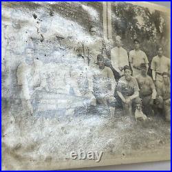 Vintage Group Photograph Men Baseball Team Pennant Winners Dog Lockhart SC 1930