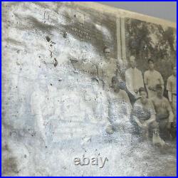 Vintage Group Photograph Men Baseball Team Pennant Winners Dog Lockhart SC 1930