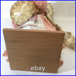 Vintage Handmade Folk Art Doll Black Americana Mexican Native Woman With Basket