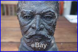 Vintage Inge Ruth Hardison Anodized Bronze Plaster Bust of Norbert Rilieu