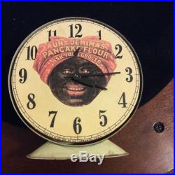 Vintage LUX alarm CLOCK art deco AUNT JEMIMA black americana PANCAKE FLOUR usa